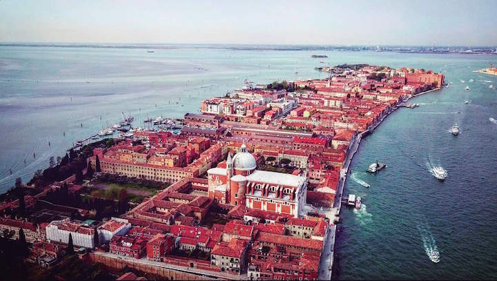海外旅行　空撮　ドローン　ベネチア