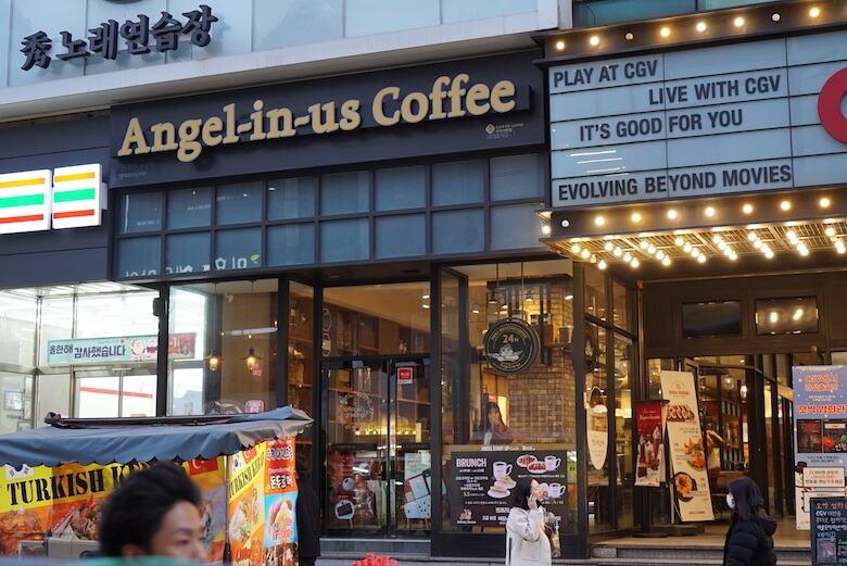 韓国富山のおすすめカフェチェーン,Angel-in-us Coffee（エンジェルインアスコーヒー）