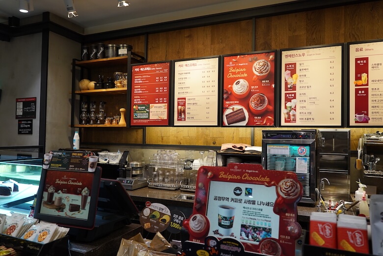 韓国富山のおすすめカフェチェーン,Angel-in-us Coffee（エンジェルインアスコーヒー）