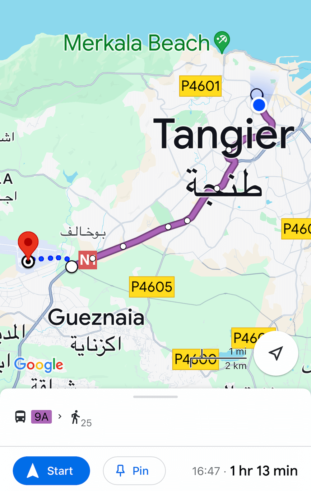 タンジェ空港へのバスでの行きかた。タクシーより安く行く方法について【モロッコ・イブン・バットゥーダ空港】